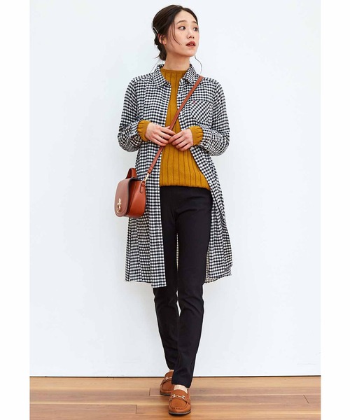 Live in comfort（リブインコンフォート）の「リブ　イン　コンフォート　素肌に気持ちいいオールコットンのふんわりワイドリブニットトップス（ニット/セーター・レディース・ネイビー/マスタード/ホワイト・LARGE/SMALL/MEDIUM/X-LARGE/XX-LARGE/XXX-LARGE）」の10枚目の写真