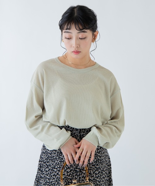 ANGIE（アンジー）の「ドライタッチシアープルオーバー（Tシャツ/カットソー・レディース・オレンジ/ライトイエロー/グリーン系その他・FREE）」の14枚目の写真