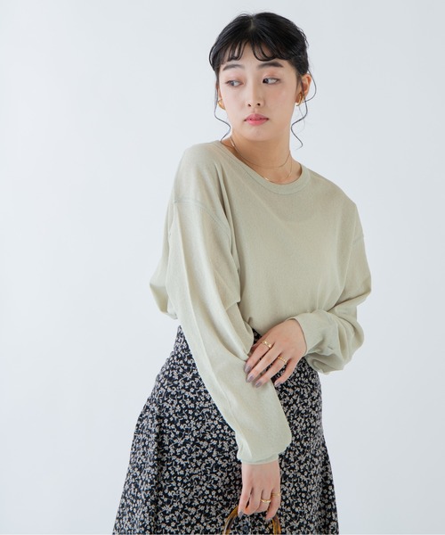 ANGIE（アンジー）の「ドライタッチシアープルオーバー（Tシャツ/カットソー・レディース・オレンジ/ライトイエロー/グリーン系その他・FREE）」の16枚目の写真