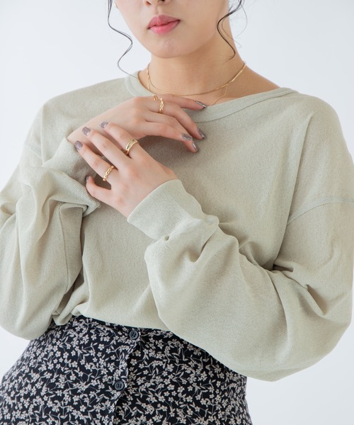 ANGIE（アンジー）の「ドライタッチシアープルオーバー（Tシャツ/カットソー・レディース・オレンジ/ライトイエロー/グリーン系その他・FREE）」の19枚目の写真