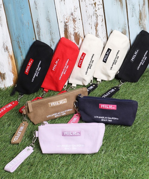 MILKFED.(ミルクフェド)の「EMBROIDERED BAR PENCIL CASE(ペン類・レディース・ライトピンク/A/B/ホワイト/ブラック/ベージュ/ライトパープル/ネイビー/レッド・ONE SIZE)」の20枚目の写真