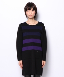 マルチカラーボーダー 長袖ニットワンピース ☆ SONIA RYKIEL マルチカラーボーダー 長袖ニットワンピース ☆ SONIA RYKIEL