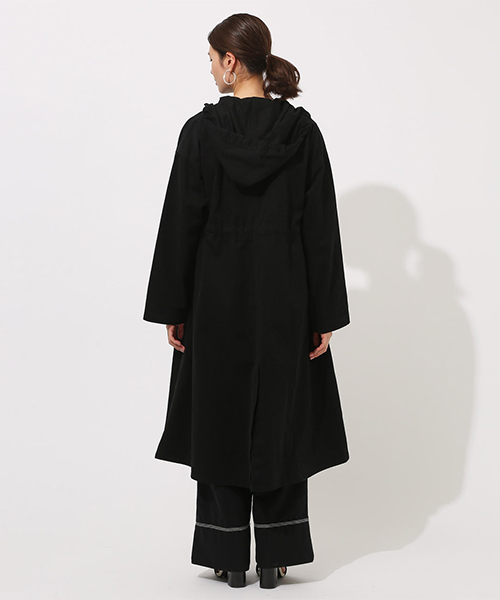 サファイア⭐︎アルベロベロ 黒 モッズコート フード付き サファイア⭐︎アルベロベロ 黒 モッズコート フード付き サファイア