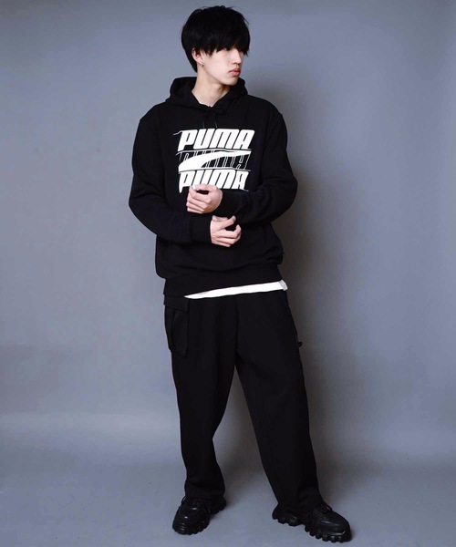 PUMA（プーマ）の「【PUMA/プーマ】ロゴプルパーカー　８４４１４１　ビッグロゴプリント　ＲＥＢＥコレクション（パーカー・メンズ・ライトグレー/スミクロ・MEDIUM/LARGE/X-LARGE）」の17枚目の写真