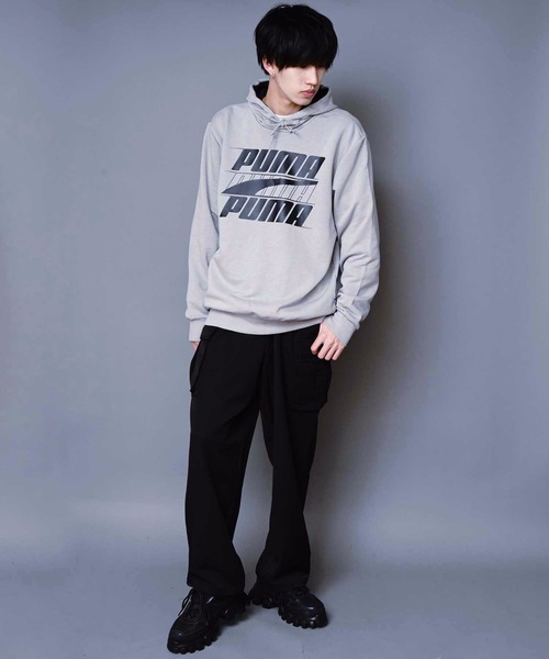 PUMA（プーマ）の「【PUMA/プーマ】ロゴプルパーカー　８４４１４１　ビッグロゴプリント　ＲＥＢＥコレクション（パーカー・メンズ・ライトグレー/スミクロ・MEDIUM/LARGE/X-LARGE）」の11枚目の写真