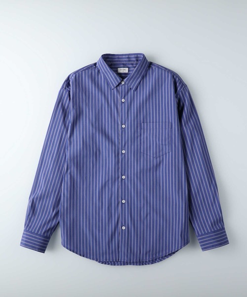 PLUS ONE（プラスワン）の「【PLUS ONE】ストライプブロードシャツ（シャツ/ブラウス・メンズ・ベージュ/ネイビー/グレー・M/L/XL）」の14枚目の写真