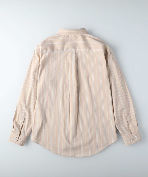 PLUS ONE（プラスワン）の「【PLUS ONE】ストライプブロードシャツ（シャツ/ブラウス・メンズ・ベージュ/ネイビー/グレー・M/L/XL）」の16枚目の写真