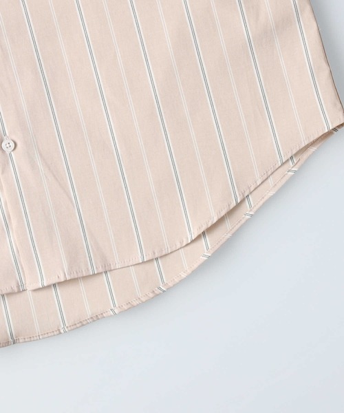 PLUS ONE（プラスワン）の「【PLUS ONE】ストライプブロードシャツ（シャツ/ブラウス・メンズ・ベージュ/ネイビー/グレー・M/L/XL）」の9枚目の写真