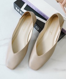 chocolates（チョコラテス）の「ストレッチ スクエアVカットパンプス【日本製】（パンプス）」