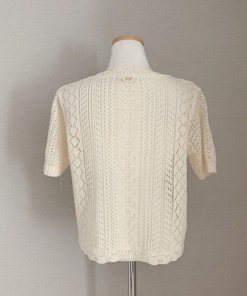 Girly Doll（ガーリードール）の「クロシェ編みカーディガン（カーディガン/ボレロ・レディース・ホワイト/レッド/ネイビー/キャメル/ブラック/グレー/ベージュ・FREE）」の12枚目の写真