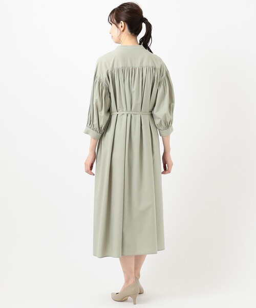 ANY SIS(エニィスィス)の「【L'aube】コットンレーヨンカフタン ワンピース(シャツワンピース・レディース・ネイビー系/ライトグリーン系・4)」の5枚目の写真