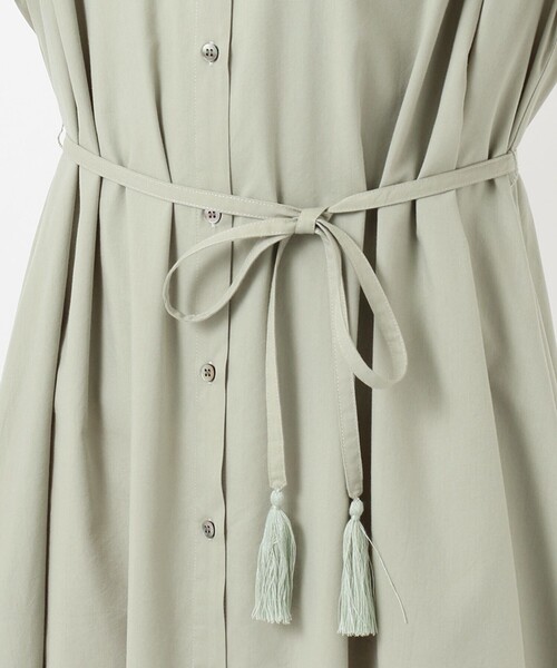 ANY SIS(エニィスィス)の「【L'aube】コットンレーヨンカフタン ワンピース(シャツワンピース・レディース・ネイビー系/ライトグリーン系・4)」の4枚目の写真