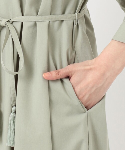 ANY SIS(エニィスィス)の「【L'aube】コットンレーヨンカフタン ワンピース(シャツワンピース・レディース・ネイビー系/ライトグリーン系・4)」の12枚目の写真