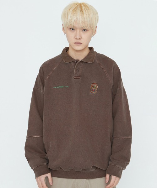 LMCの「【LMC】DEFENSE WORK COLLAR OVERSIZED SWEAT / ディフェンス ワーク カラー オーバーサイズ スウェットシャツ（スウェット・メンズ・サンドベージュ/ダークブラウン・MEDIUM/LARGE）」の2枚目の写真