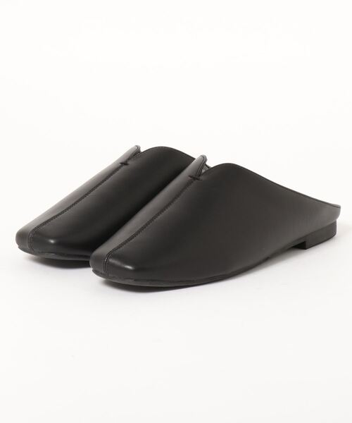 Samansa Mos2 blue(サマンサモスモスブルー)の「センターシームミュール(サンダル・レディース・キナリ/ブラック/ベージュ・MEDIUM/LARGE)」の1枚目の写真