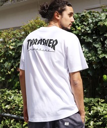別注 THRASHER/スラッシャー MAG LOGO BACK WARD S/S TEE Tシャツ 半袖