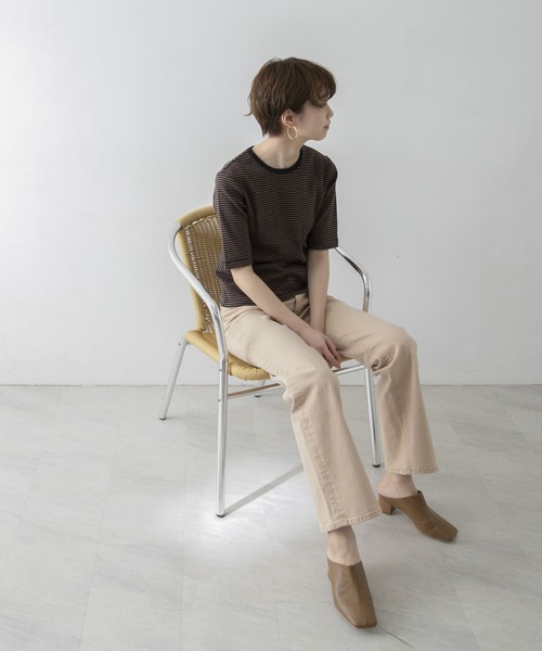 URBAN RESEARCH（アーバンリサーチ）の「『別注』Miller×URBAN RESEARCH　ハーフスリーブボーダーTシャツ（Tシャツ/カットソー・レディース・ブラウン/オレンジ/ブルー・FREE）」の20枚目の写真