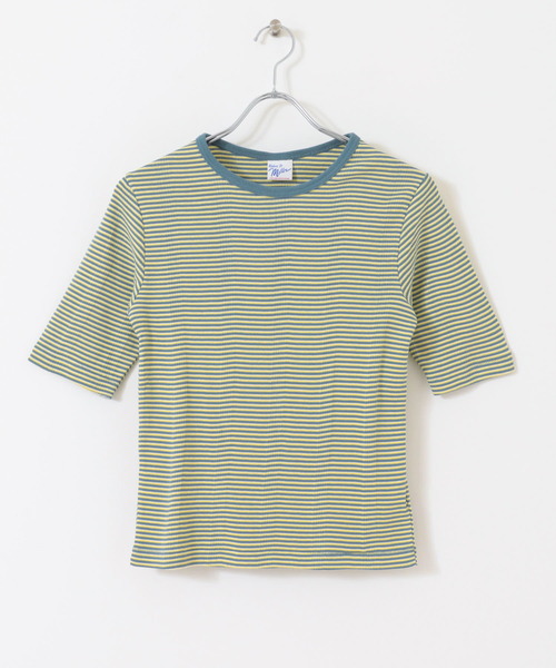 URBAN RESEARCH（アーバンリサーチ）の「『別注』Miller×URBAN RESEARCH　ハーフスリーブボーダーTシャツ（Tシャツ/カットソー・レディース・ブラウン/オレンジ/ブルー・FREE）」の8枚目の写真