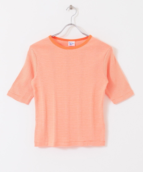 URBAN RESEARCH（アーバンリサーチ）の「『別注』Miller×URBAN RESEARCH　ハーフスリーブボーダーTシャツ（Tシャツ/カットソー・レディース・ブラウン/オレンジ/ブルー・FREE）」の11枚目の写真