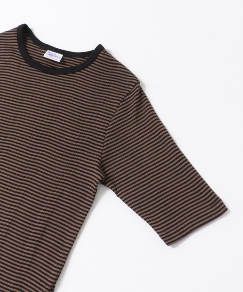 URBAN RESEARCH（アーバンリサーチ）の「『別注』Miller×URBAN RESEARCH　ハーフスリーブボーダーTシャツ（Tシャツ/カットソー・レディース・ブラウン/オレンジ/ブルー・FREE）」の13枚目の写真