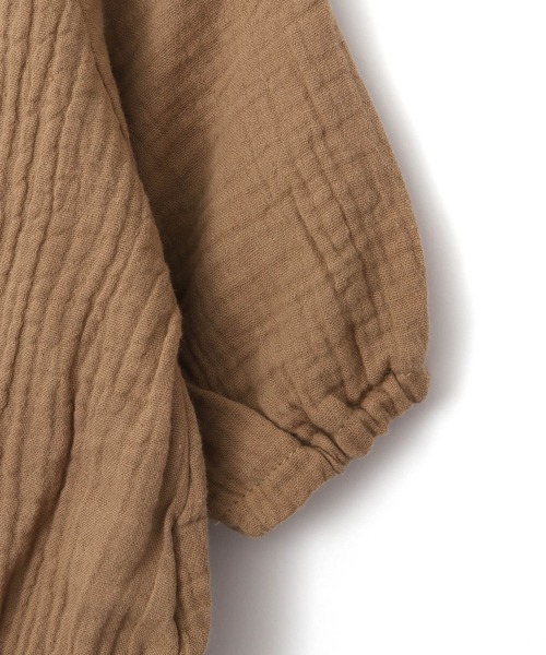 MAKE YOUR DAY（メイクユアデイ）の「Wガーゼロンパース（ロンパース・キッズ・ブラウン/イエロー/ミント/サーモンピンク・80/70）」の14枚目の写真