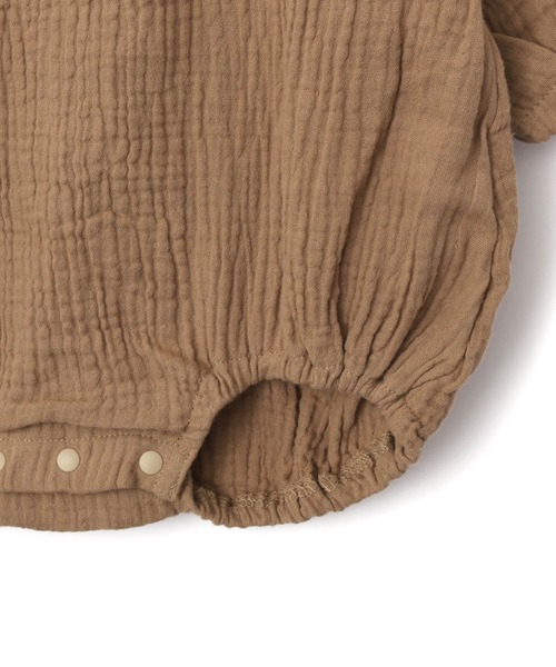 MAKE YOUR DAY（メイクユアデイ）の「Wガーゼロンパース（ロンパース・キッズ・ブラウン/イエロー/ミント/サーモンピンク・80/70）」の15枚目の写真