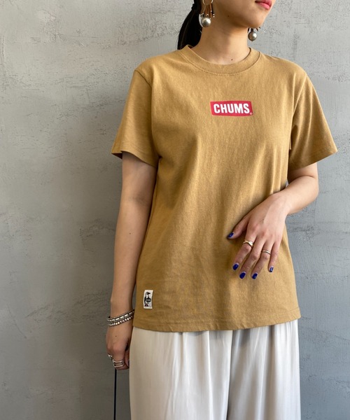 CHUMS（チャムス）の「[CHUMS/チャムス] ミニロゴプリントTシャツ（Tシャツ/カットソー・レディース・ベージュ/カーキ/ホワイト/ブラック・L）」の3枚目の写真