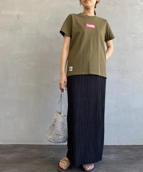 CHUMS（チャムス）の「[CHUMS/チャムス] ミニロゴプリントTシャツ（Tシャツ/カットソー・レディース・ベージュ/カーキ/ホワイト/ブラック・L）」の4枚目の写真