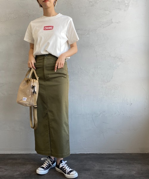CHUMS（チャムス）の「[CHUMS/チャムス] ミニロゴプリントTシャツ（Tシャツ/カットソー・レディース・ベージュ/カーキ/ホワイト/ブラック・L）」の5枚目の写真
