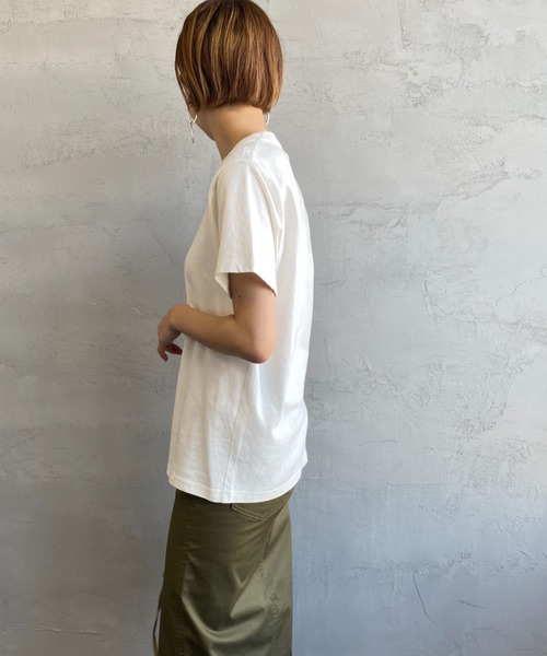 CHUMS（チャムス）の「[CHUMS/チャムス] ミニロゴプリントTシャツ（Tシャツ/カットソー・レディース・ベージュ/カーキ/ホワイト/ブラック・L）」の9枚目の写真