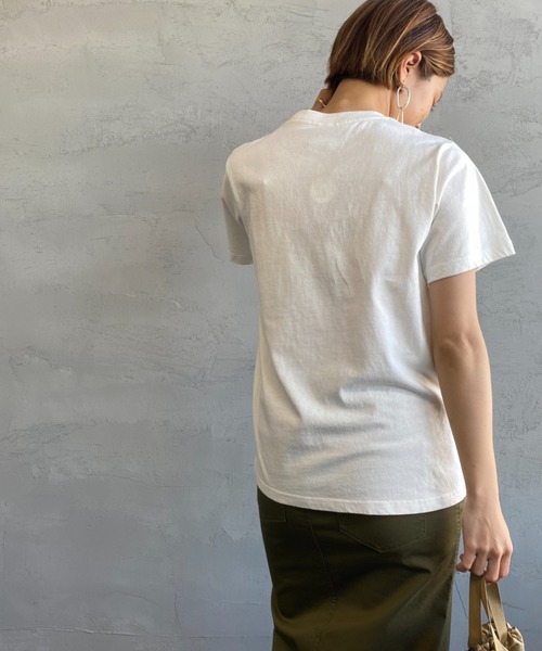 CHUMS（チャムス）の「[CHUMS/チャムス] ミニロゴプリントTシャツ（Tシャツ/カットソー・レディース・ベージュ/カーキ/ホワイト/ブラック・L）」の10枚目の写真