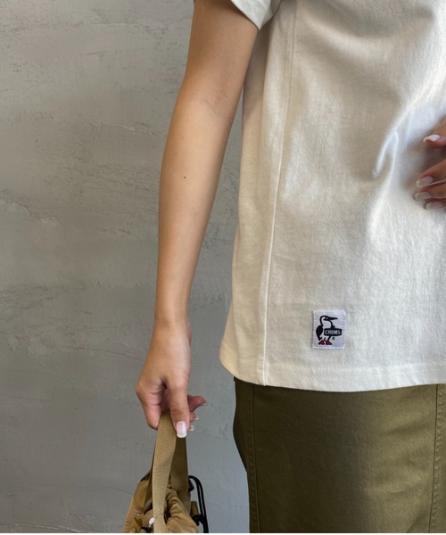CHUMS（チャムス）の「[CHUMS/チャムス] ミニロゴプリントTシャツ（Tシャツ/カットソー・レディース・ベージュ/カーキ/ホワイト/ブラック・L）」の12枚目の写真