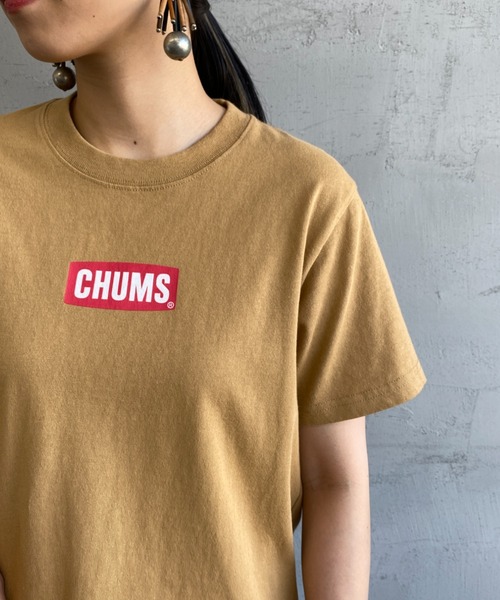 CHUMS（チャムス）の「[CHUMS/チャムス] ミニロゴプリントTシャツ（Tシャツ/カットソー・レディース・ベージュ/カーキ/ホワイト/ブラック・L）」の14枚目の写真