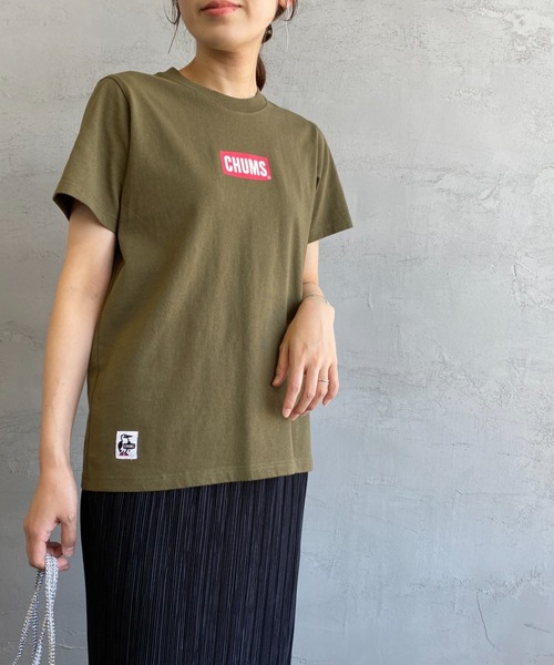 CHUMS（チャムス）の「[CHUMS/チャムス] ミニロゴプリントTシャツ（Tシャツ/カットソー・レディース・ベージュ/カーキ/ホワイト/ブラック・L）」の16枚目の写真
