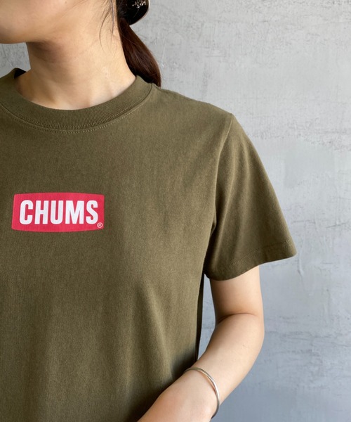 CHUMS（チャムス）の「[CHUMS/チャムス] ミニロゴプリントTシャツ（Tシャツ/カットソー・レディース・ベージュ/カーキ/ホワイト/ブラック・L）」の21枚目の写真