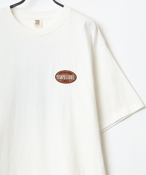Lazar(ラザル)の「バック刺繍 Perfume/Vintage trip/Junk food/Orange bottle イラスト アート グラフィック オーバーサイズ Tシャツ(Tシャツ/カットソー・メンズ・ホワイト/チャコールグレー/ライトグレー/ホワイト系その他2/チャコール/ホワイト系その他3/イエロー/ホワイト系その他・LL/L/M)」の10枚目の写真