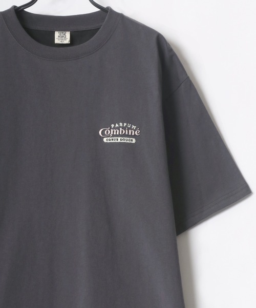 Lazar(ラザル)の「バック刺繍 Perfume/Vintage trip/Junk food/Orange bottle イラスト アート グラフィック オーバーサイズ Tシャツ(Tシャツ/カットソー・メンズ・ホワイト/チャコールグレー/ライトグレー/ホワイト系その他2/チャコール/ホワイト系その他3/イエロー/ホワイト系その他・LL/L/M)」の13枚目の写真