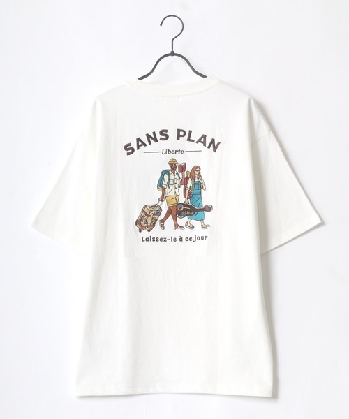 Lazar(ラザル)の「バック刺繍 Perfume/Vintage trip/Junk food/Orange bottle イラスト アート グラフィック オーバーサイズ Tシャツ(Tシャツ/カットソー・メンズ・ホワイト/チャコールグレー/ライトグレー/ホワイト系その他2/チャコール/ホワイト系その他3/イエロー/ホワイト系その他・LL/L/M)」の20枚目の写真