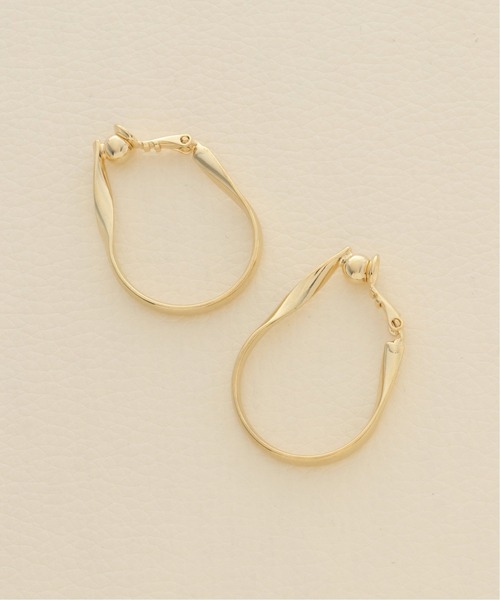 SLOBE IENA（スローブイエナ）の「SLOBE ニュアンスフープイヤリング（イヤリング・レディース・シルバー/ゴールド・FREE）」の2枚目の写真