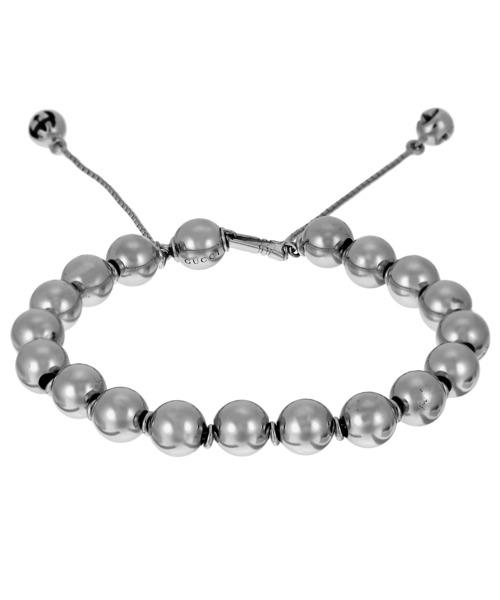 GUCCI(グッチ)の「GUCCI グッチ シルバー ブレスレット ボールモチーフ(ブレスレット・メンズ・シルバー・16cm)」の2枚目の写真