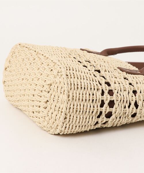 Honeys（ハニーズ）の「雑材ハンドＢａｇ（小）（ハンドバッグ・レディース・ブラウン/キナリ/ベージュ・FREE）」の18枚目の写真