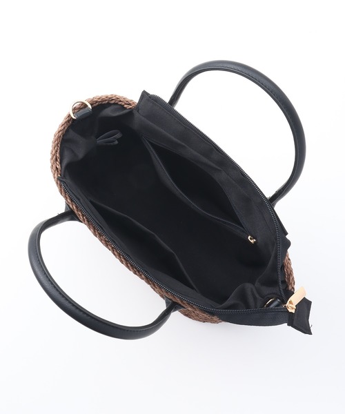 Honeys（ハニーズ）の「雑材ハンドＢａｇ（小）（ハンドバッグ・レディース・ブラウン/キナリ/ベージュ・FREE）」の19枚目の写真