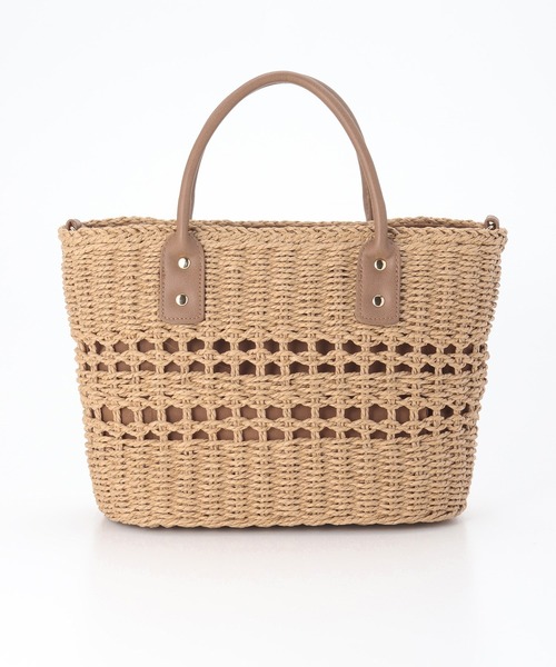 Honeys（ハニーズ）の「雑材ハンドＢａｇ（小）（ハンドバッグ・レディース・ブラウン/キナリ/ベージュ・FREE）」の11枚目の写真