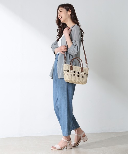 Honeys（ハニーズ）の「雑材ハンドＢａｇ（小）（ハンドバッグ・レディース・ブラウン/キナリ/ベージュ・FREE）」の14枚目の写真