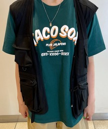 WEGO/アーチロゴプリント半袖Tシャツ
