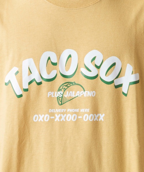 WEGO（ウィゴー）の「WEGO/アーチロゴプリント半袖Tシャツ（Tシャツ/カットソー・メンズ・ダークグリーン/イエロー・SMALL/MEDIUM/X-LARGE/LARGE）」の4枚目の写真