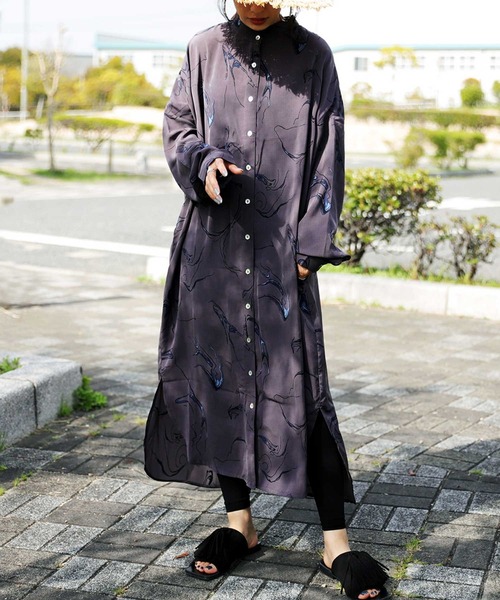 antiqua(アンティカ)の「バックボタンワンピ―ス(ワンピース・レディース・チャコールグレー・FREE)」の17枚目の写真
