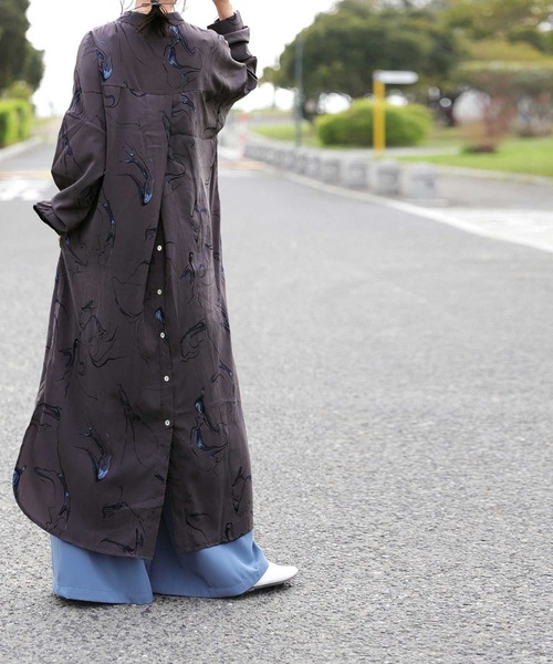 antiqua(アンティカ)の「バックボタンワンピ―ス(ワンピース・レディース・チャコールグレー・FREE)」の15枚目の写真