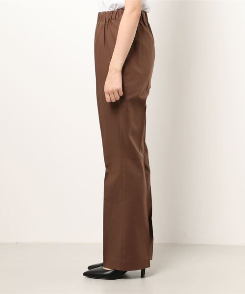 FIL DE FER（フィルデフェール）の「ダブルクロスストレッチ　イージーフレアパンツ（スラックス・レディース・ブラック/ブラウン・FREE）」の7枚目の写真