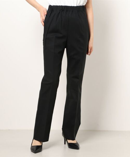 FIL DE FER（フィルデフェール）の「ダブルクロスストレッチ　イージーフレアパンツ（スラックス・レディース・ブラック/ブラウン・FREE）」の19枚目の写真